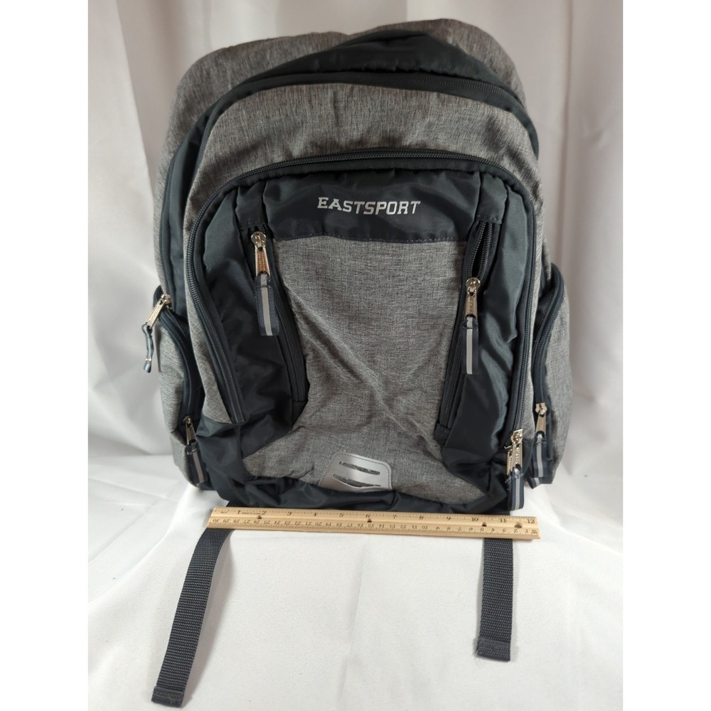 Eastsport Expandable Backpack Unisex Gray And Black